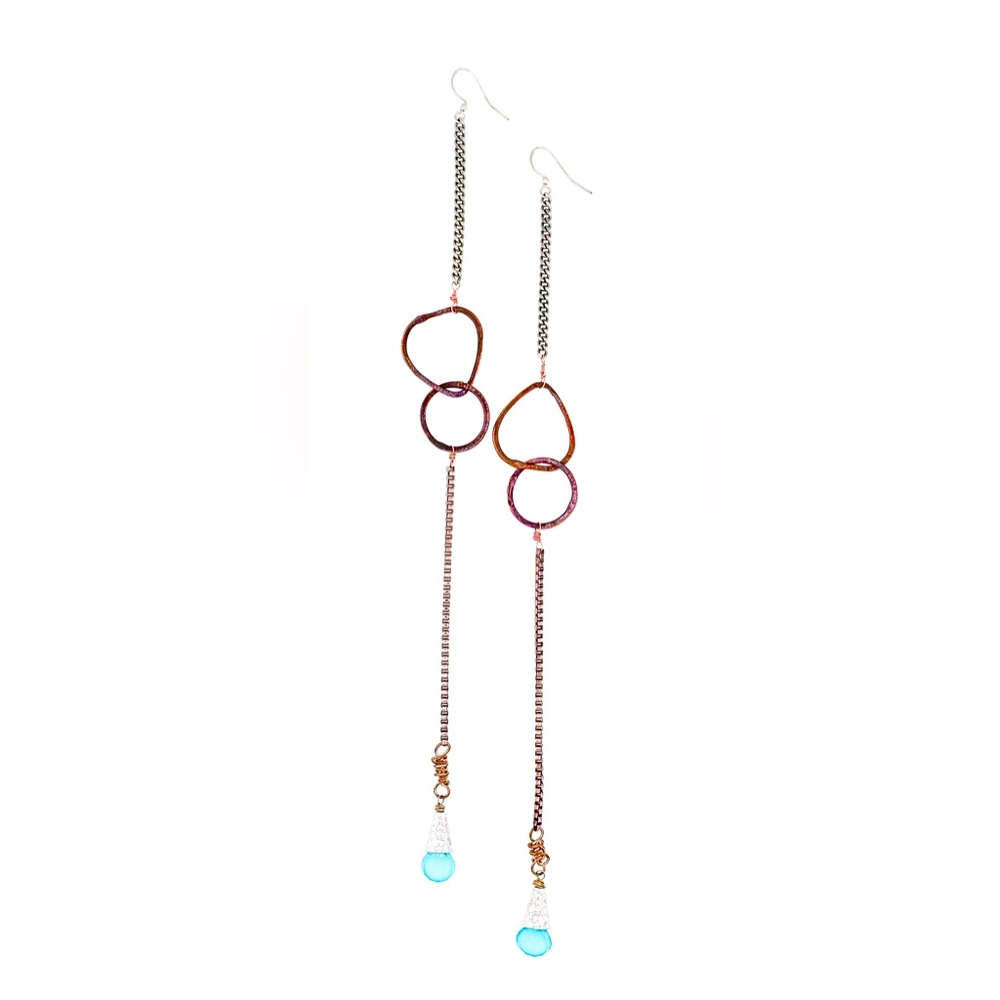 Dazzling Topaz Goddess Earrings